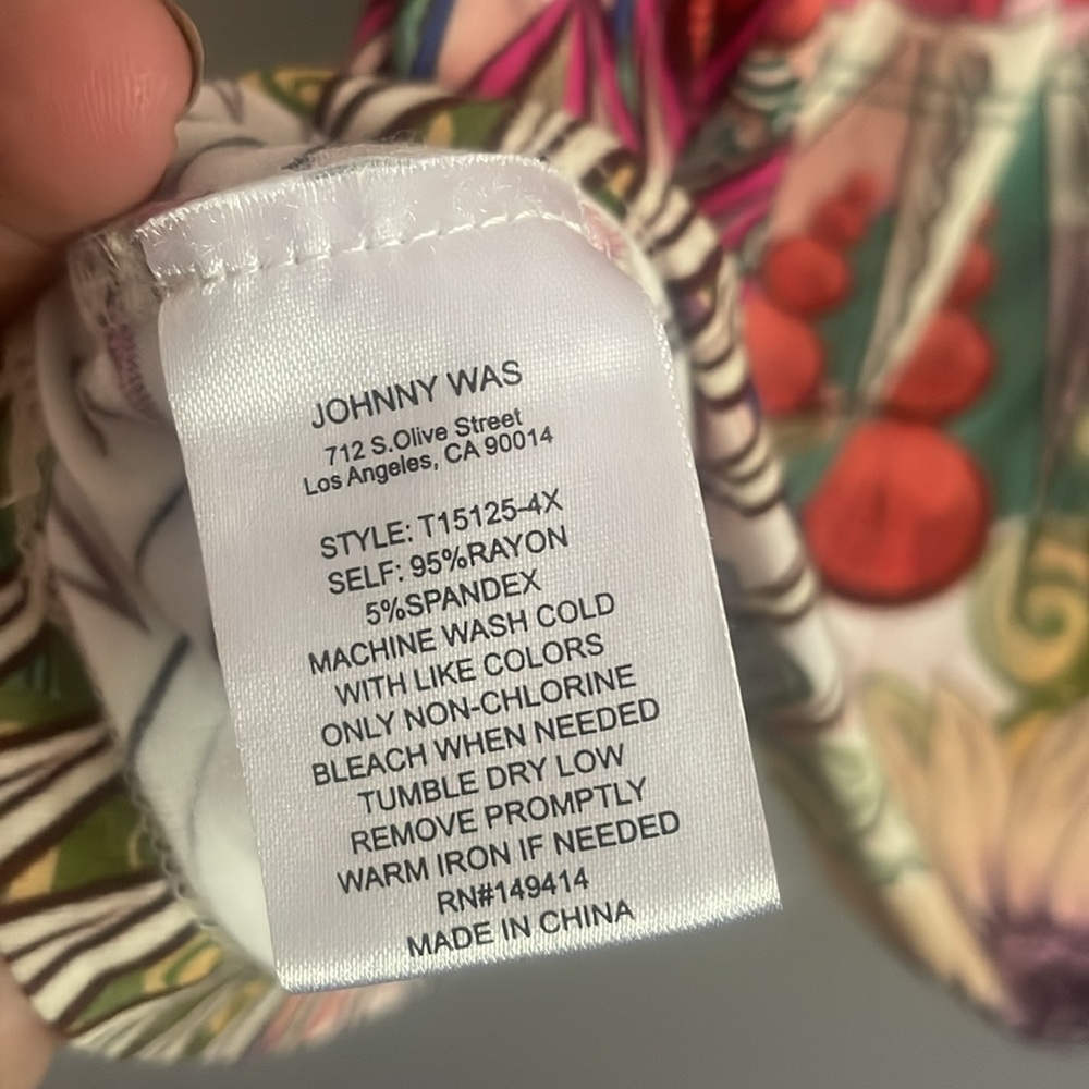 Johnny Was Short Sleeve Blouse Size XL - Picture 10 of 11